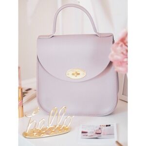 Charlotte Elizabeth The Original Bloomsbury Leather Crossbody Handbag in Purple